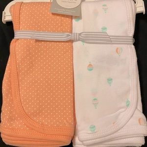 Hot air balloon swaddle blankets (set of 2)